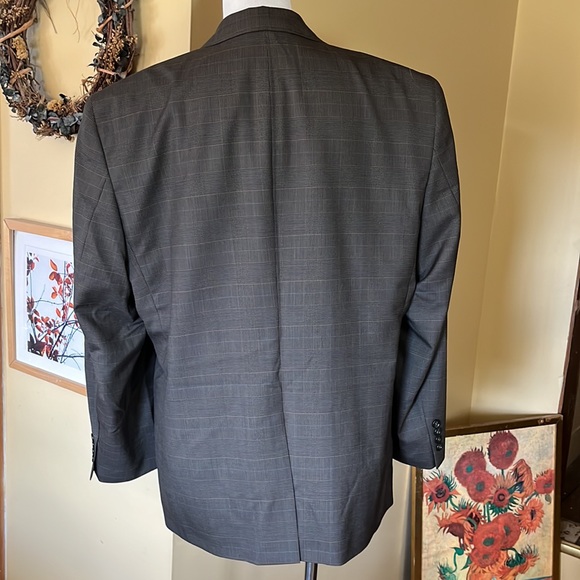 JOS A BANK Size 44S Brown Classic Plaid 100% Wool  Blazer Sport-jacket $349 NEW - Picture 6 of 16